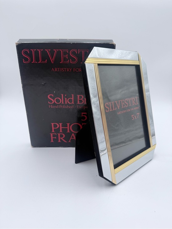 Silvestri Other - Silvestri Silver & Brass Picture Frame 5x7 Vintage NOB